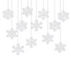 Yousheng 12 Pcs Felt Snowflake Christmas Ornaments White Snowflake Hanging Decoration for Winter Tree Mantel Wall Home Party Decor
