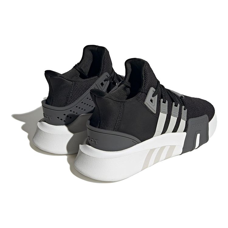 Adidas Originals Eqt Bask Adv Fabric Sports Versatile Slip Resistant Durable Mid Top Lifestyle Casual Shoes Unisex Casual Shoes Black White ID0548