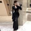 Women's Pure Desire Sexy See-through Lace V-neck Slim-fit Dress