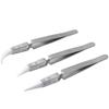 1Pcs Acid Resistant Ceramic Tweezer Reverse Insulation Tweezer Electronic Soldering Tweezers