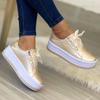 Fashion Ladies Sneakers Thick Sole Cushioning Wedge Ladies Casual Shoes Ladies Sneakers