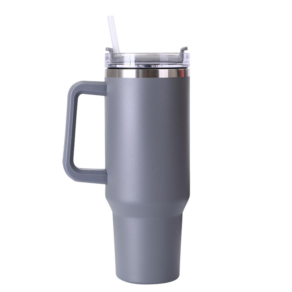 40oz Straw Insulated Tumbler with Handle Portable Water Cup Stainless Steel Vacuum Thermal Insulated Mug for Cold Hot Beverages