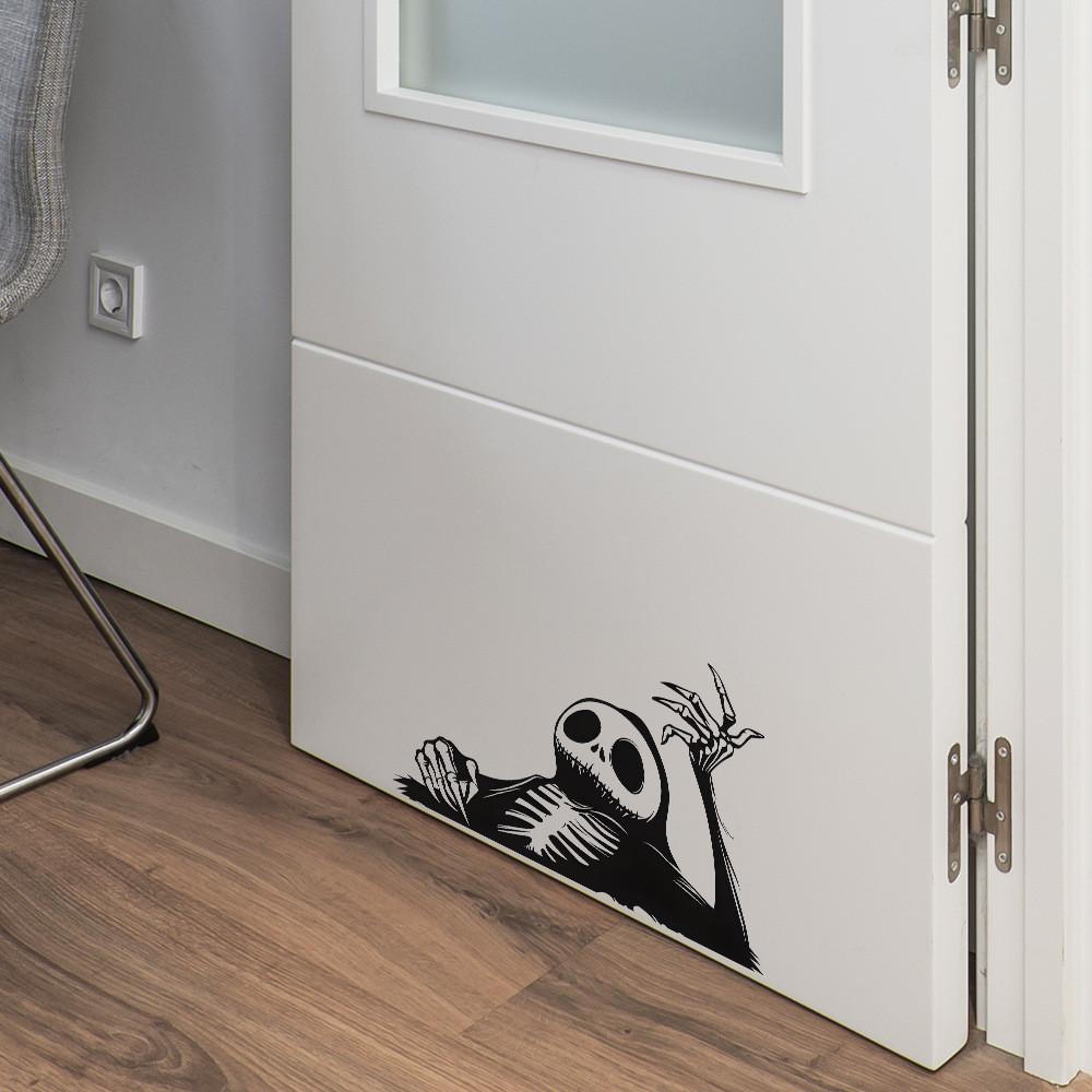 Lazy Skeleton Halloween Pattern Home Decoration Stickers For Walls Cars And