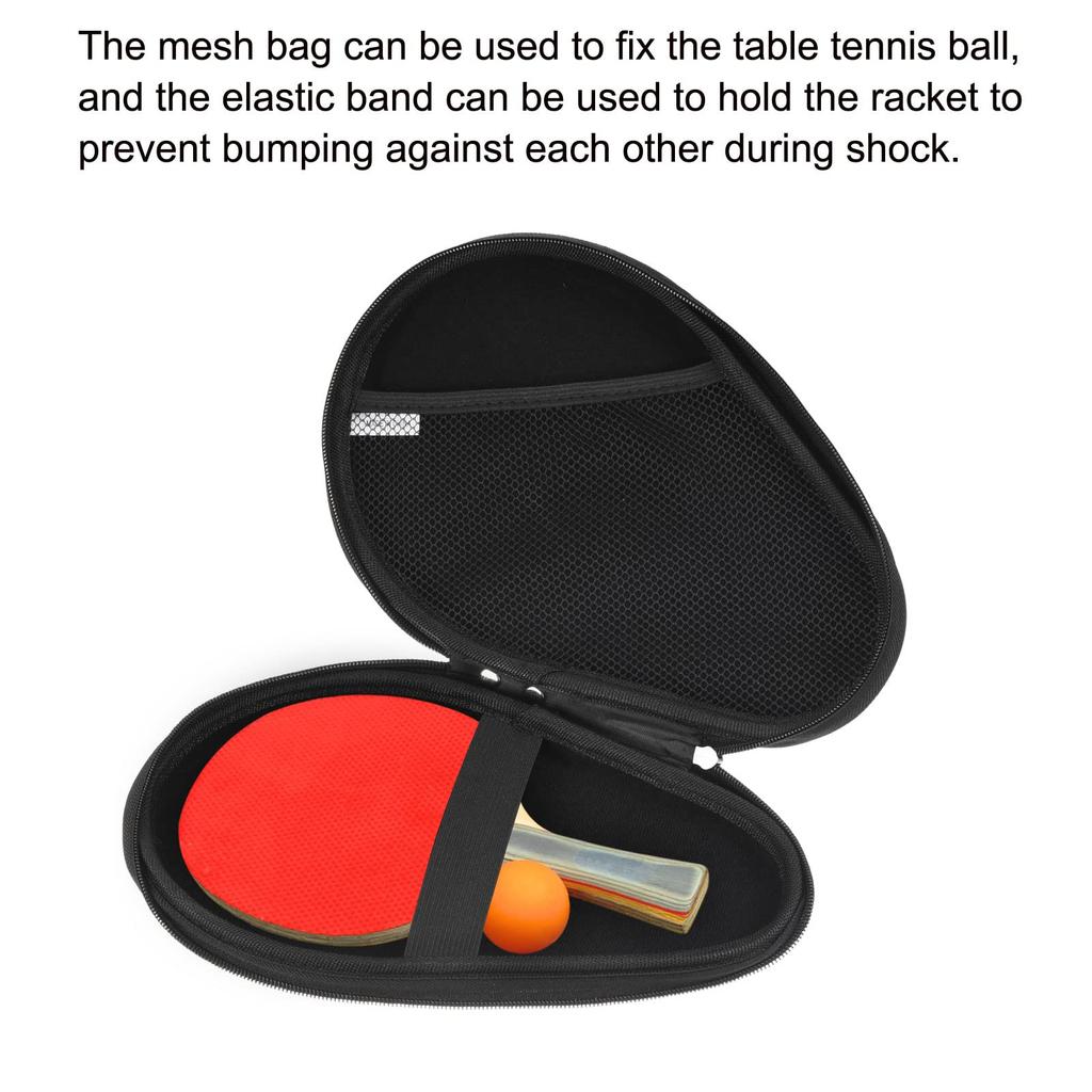 PATIKIL Table Tennis Racket Case Table Tennis Paddle Case Hard Cover Container Bag Gourd Shape for Sports Accessories Shine Orange