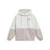 Li-Ning Sports Life Series Spliced Zip-Up Hooded Jacket Unisex Jacket Silver-Birch-Grey AFDT523-2
