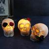 New Halloween Dress Up Props Skull Head Luminous Resin Skull Head Props Bar Dress Up Props