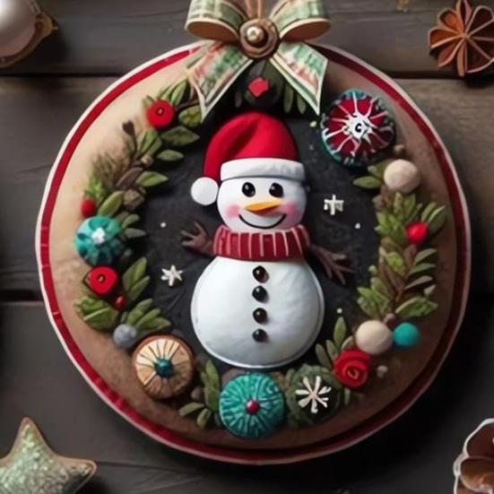 DIY Christmas Felt Patch Kit Holiday Craft Set with Pre-Cut Felts Sheet Handmade Fabric Sewing Crafting Supplies for Tree Home Decor