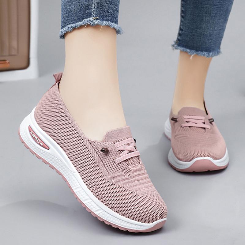 Women Casual Breathable Walking Mesh Flat Gym Vulcanized Shoes