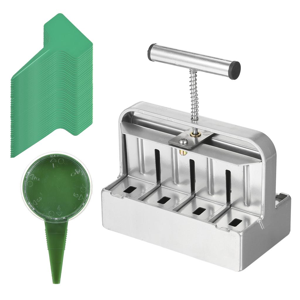 Soil Blocker Soil Block Maker 2 Inch 8 Cell Soil Blocking Tool Kit with 3 Sizes Seed Pins