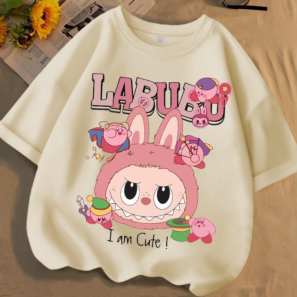 Hot New LABUBU Cartoon 3D Print Kids T Shirts Boy Girls Cool Short-Sleeved Child Clothing