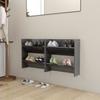 VidaXL Wall-mounted Shoe Cabinets 2 Pcs Glossy Grey 60x18x60 Cm