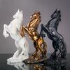 Anti-fade Horse Figurine Precisely Elegent Style Detail Resin Attract Luck Wealth Party Standing Miniature Gifts Horse For Household Decoration
