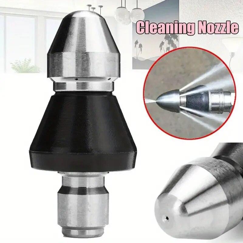 Metal 1/4"Quick High Pressure Washer 6 Jet Nozzle Universal Washing Machine Drain Pipe Dredging Cleaning Nozzle
