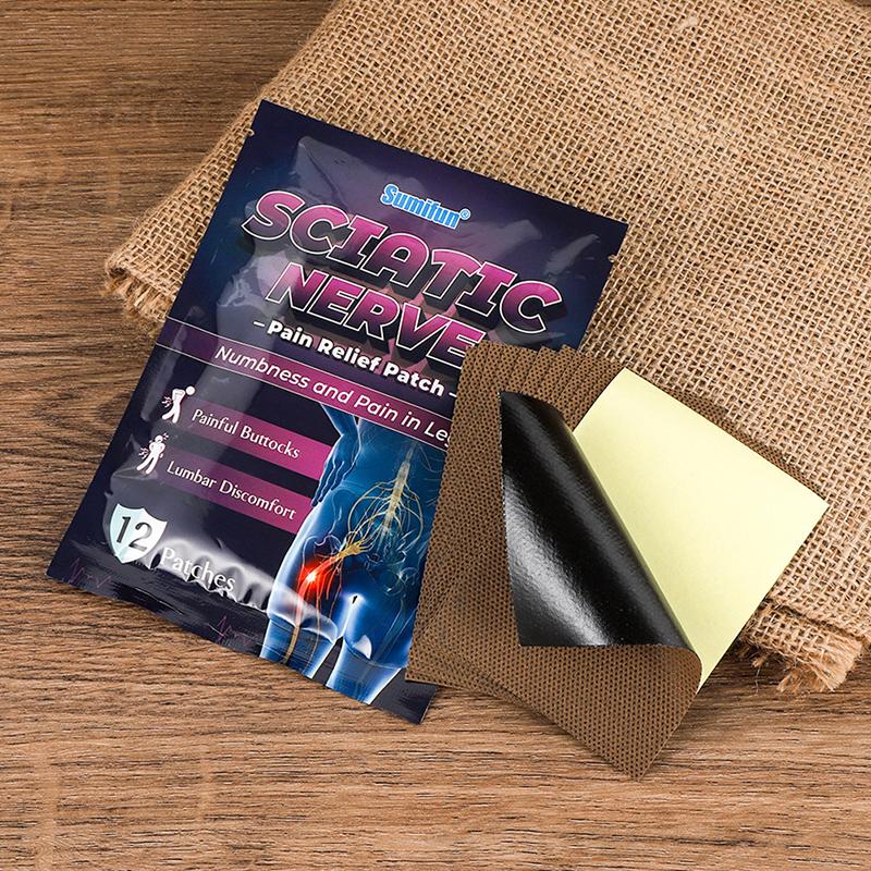 12 шт., пластырь для облегчения боли в нервах ишиаса, нагревательный пластырь, бальзам для тела, меридианы, пластырь