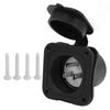 15 Amp Flanged Inlet Recessed 125V Shore Power Inlet Receptacle Plug with Water Resistant Covers Ext