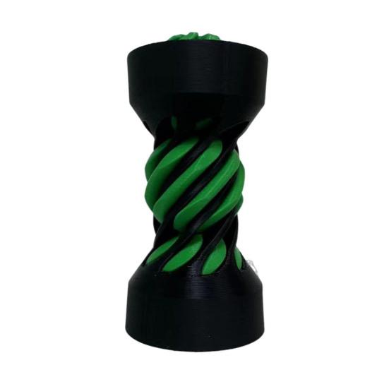3D Printed Spiral Cylinder Ball Impossible Passthrough Spiral Cylinder Desktop Figurine Stress Anxiety Relief Kids Adults Educational Mini Column
