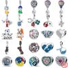 New 925 Silver Balloon Sky Clover Pav éHeart Sparkling Beads Fit Charm Bracelet Jewelry