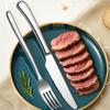 99.9% Anti-bacterial 316L Stainless Steel Banquet Cutlery LFGB Certificated Fork Spoon Knife Family Flatware Set for Dining