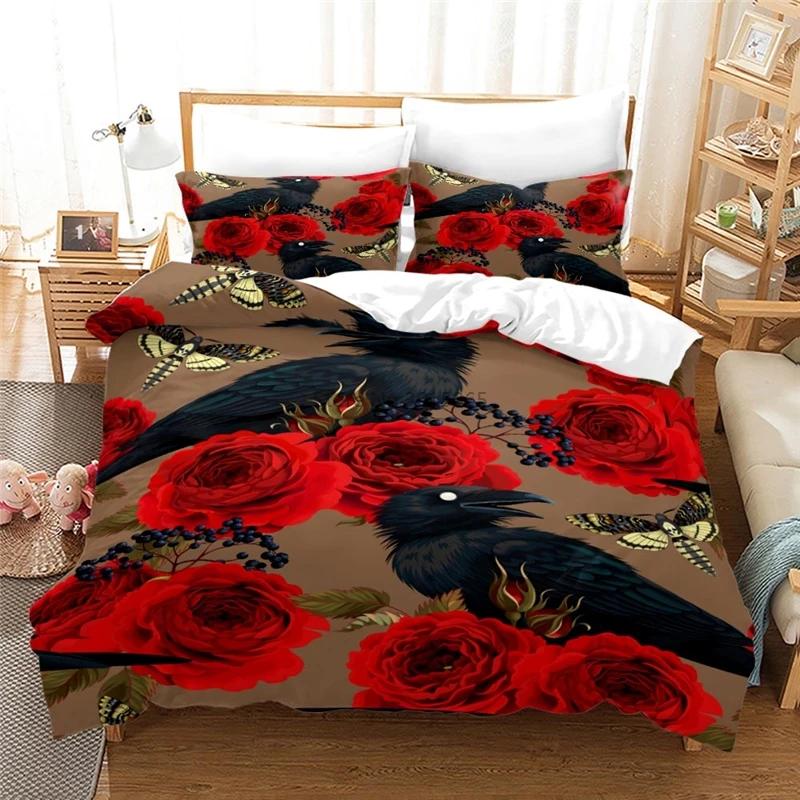 Home Textile Death's Head Hawk Moth Printed Bedding Set 3d Duvet Cover Set with Pillowcase Twin Full Queen King Size Bedclothes