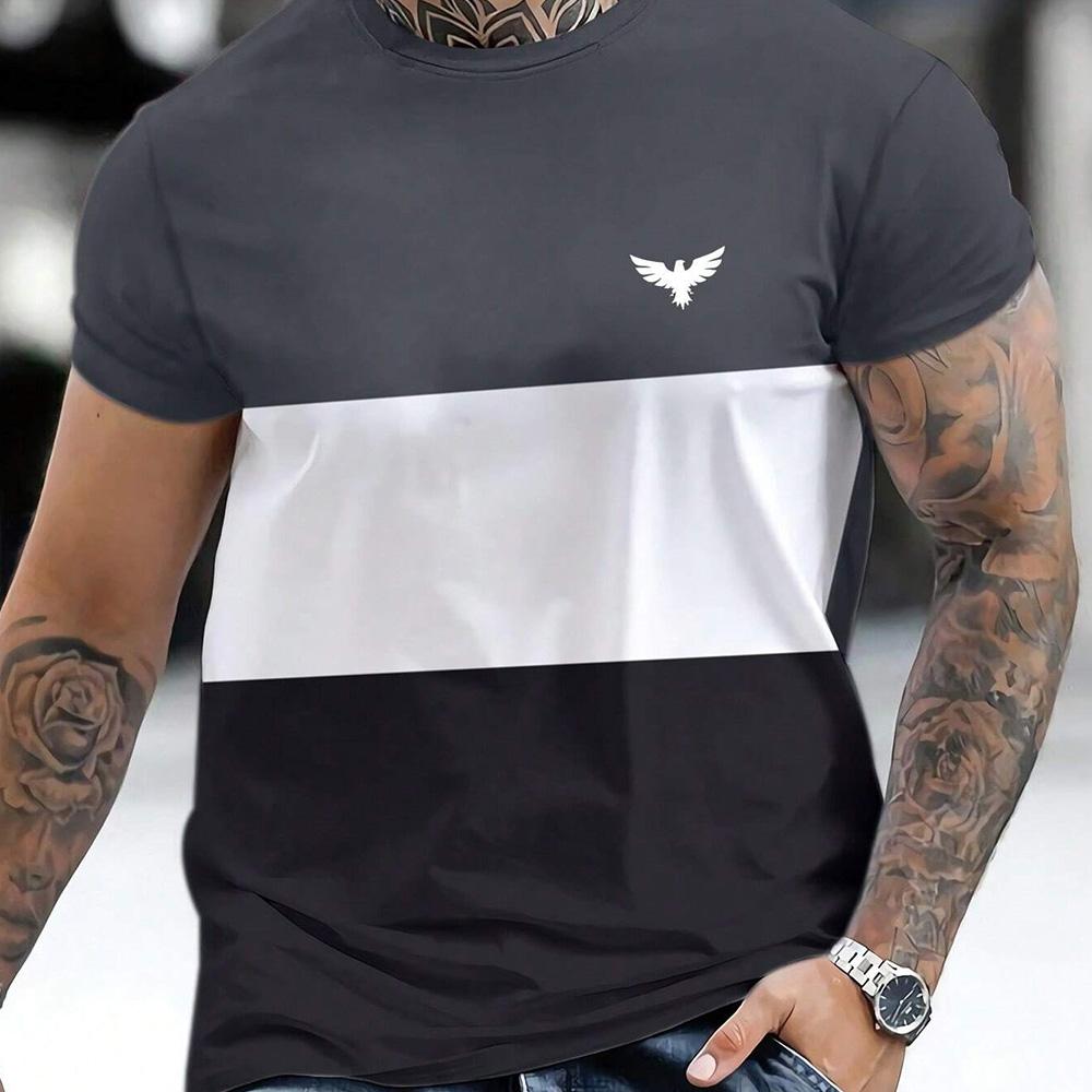2025 New 3D Printing Men's Casual Handsome Comfortable T-Shirt Printed Adult Wearable Lightweight Soft Classic Everyday Tops