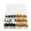 Viprh Motorcycle 198PCS Universal Fairing Bolts Screws Bodywork Kit Compatible with Honda Kawasaki Ducati Gold