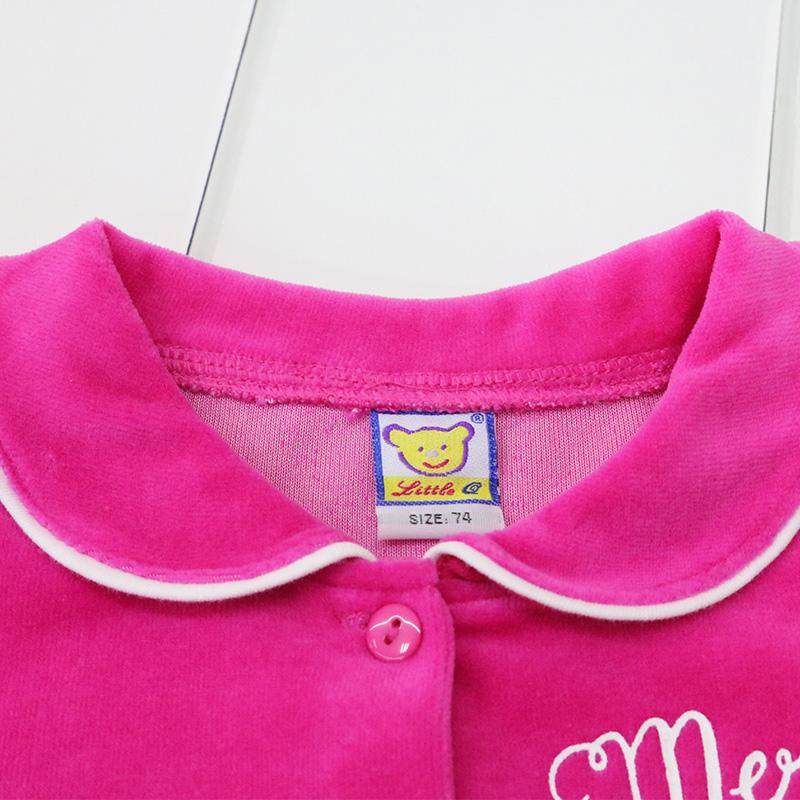 Kids Girl Velour Winter Shirt Set Casual Set Sports Outfits Button Warm Clothing T-Shirt Long Sleeve Trousers Christmas Clothes