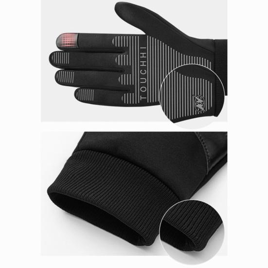 1 Pair USB Heated Cycling Gloves Warm Touchscreen Anti-slip Waterproof Cold Weather Winter Men Women Outdoor Motorcycle Electric Heating Gloves