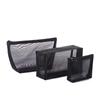 3Pcs Black Mesh Toiletry Bags Travel Makeup Bag Small Large Case Organizer Cosmetic Cases Toiletries Storage Handbag Pouch