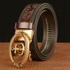 Fashion Male Belt Genuine Leather Belt for Men Carving Flower Pattern  Automatic Buckle Belt Strap for Jeans