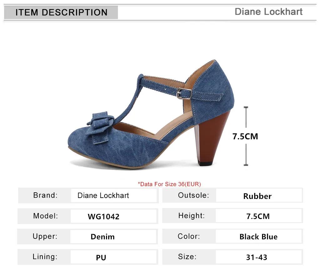 Fashion 2025 Spring Summer Girls High Heel Shoes Denim Women's Pumps T-Buckle Fashion Spike Heels High Heels for Office Party Banquet