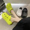 Sandals  Hole Shoes Chunky Slippers Summer Beach Shoes Outdoor Green Platform Sandals