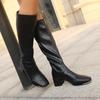 Tall Tube But Knee Large Size Boots 2025 Autumn and Winter New French Thick Heel Square Head Thin Fashion Knight Boots Women