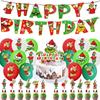 Christmas Garland Arch Kit Red Green Banners Cake Topper For Xmas Birthday Party Decorations