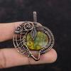 Fruit Jasper Pendant Copper Wire Wrapped Pendant Handmade Copper Jewelry Gemstone Pendant Wire Wrapped Fruit Jasper Jewelry Engagement Gift
