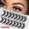 Tools Wispies Fluffy Long Natural Eye Lash Extension 3D Mink False Eyelashes Full Volume Thick