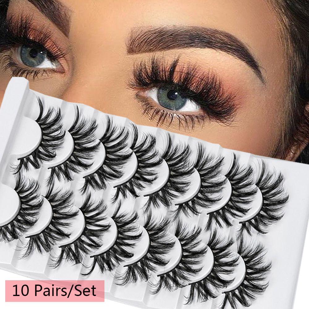 Tools Wispies Fluffy Long Natural Eye Lash Extension 3D Mink False Eyelashes Full Volume Thick