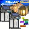 Solar Tungsten Wall Light Motion Sensor 3 Modes Outdoor Villa Garden Courtyard Waterproof Decoration Induction Lantern