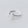 New Fashion Popular Sweet Rose 925 Sterling Silver Not Allergic Temperament Flower Simple Women Opening Rings R168