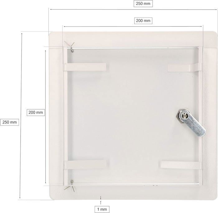 Trappe De Visite - KOTARBAU - 20 X 20 Cm - Métal - Blanc - Facile À Installer