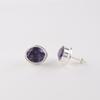 Iolite Gemstone 925 Sterling Silver Jewelry Handmade Stud Earrings 0.5"For Women EE-178-12