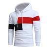 2023 New Autumn/Winter Men's Fashion Color Block Sweater European and American Color Block Hoodie