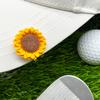 Magnetic Golf Ball Marker with Hat Clip Sunflower Shape Magnet Ball Marker Cap Clip Set for Men Women Golfers Bags Belts Visors Accessories