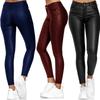 2025 Women New Casual Pants Chaps PU Leather Pants