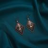 Bohemia Vintage Earrings Personalized Rhombus Drop Earrings Hollowed Out Earrings Geometric Earrings for Party Prom