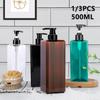 3/1Pcs Plastic Shampoo Conditioner Dispenser Bottles Bathroom Empty Refillable Pump Lotion Bottle Cosmetic Soap Containers Set