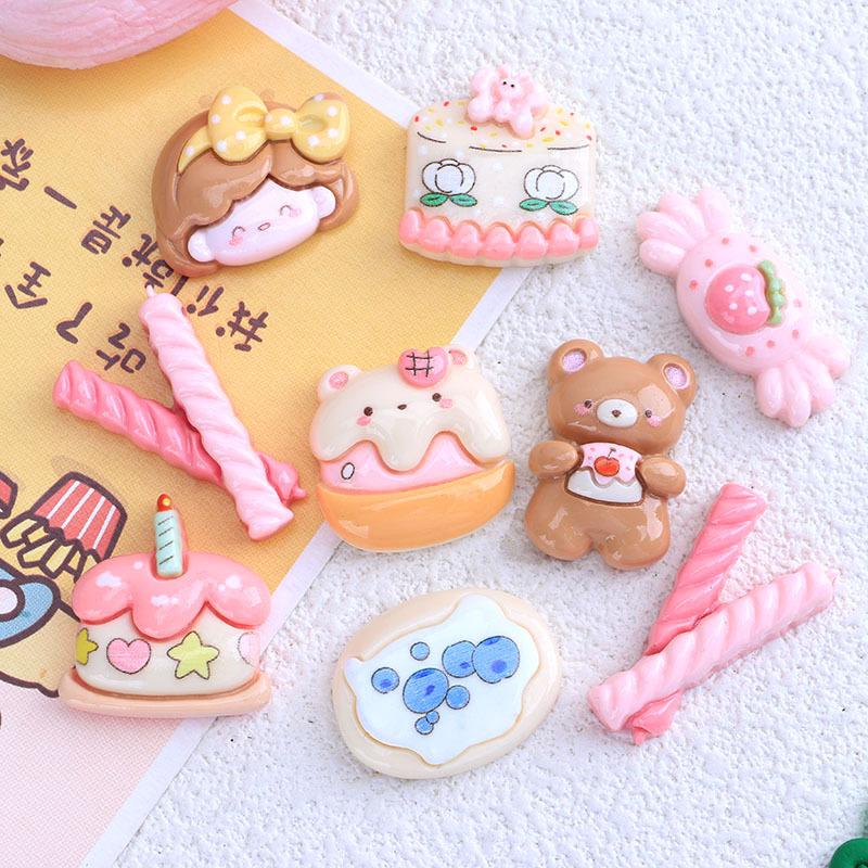 Food & Play DIY Cream Glue Phone Case Material: Hairpin, Hair Band, Jewelry Resin Accessories