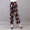 Casual Summer Women's Plus Size Ice Silk Stretch Pants - Loose, High Elastic Waist for Middle-Aged and Elderly