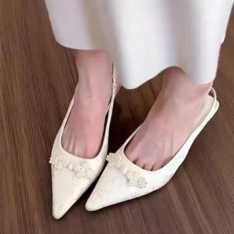 Fashion Bow High Heels European and American New Pointed Thin Heels Celebrity French Fashion Versatile Headed Sandals