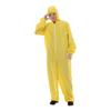Men Yellow Jumpsuit Costume Halloween Party Coverall with Hood