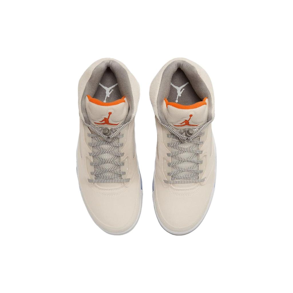 Air Jordan 5 Retro SE Craft Light Orewood Brown Men Sneakers Cream Safety-Orange Flat-Pewter FD9222-180